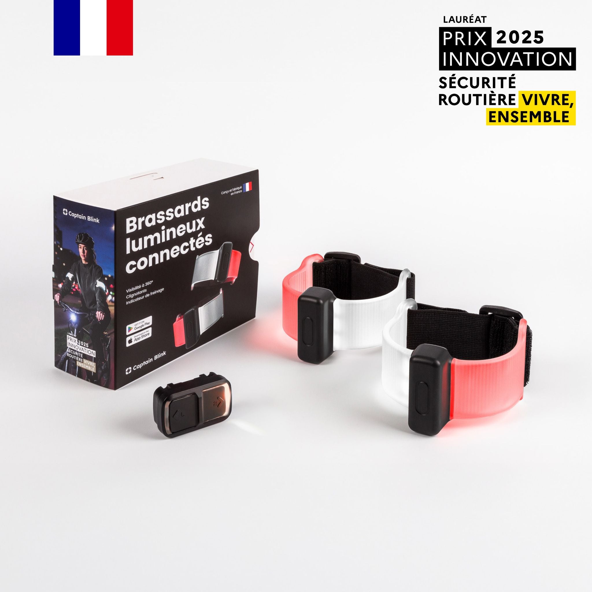 Brassards lumineux connectés