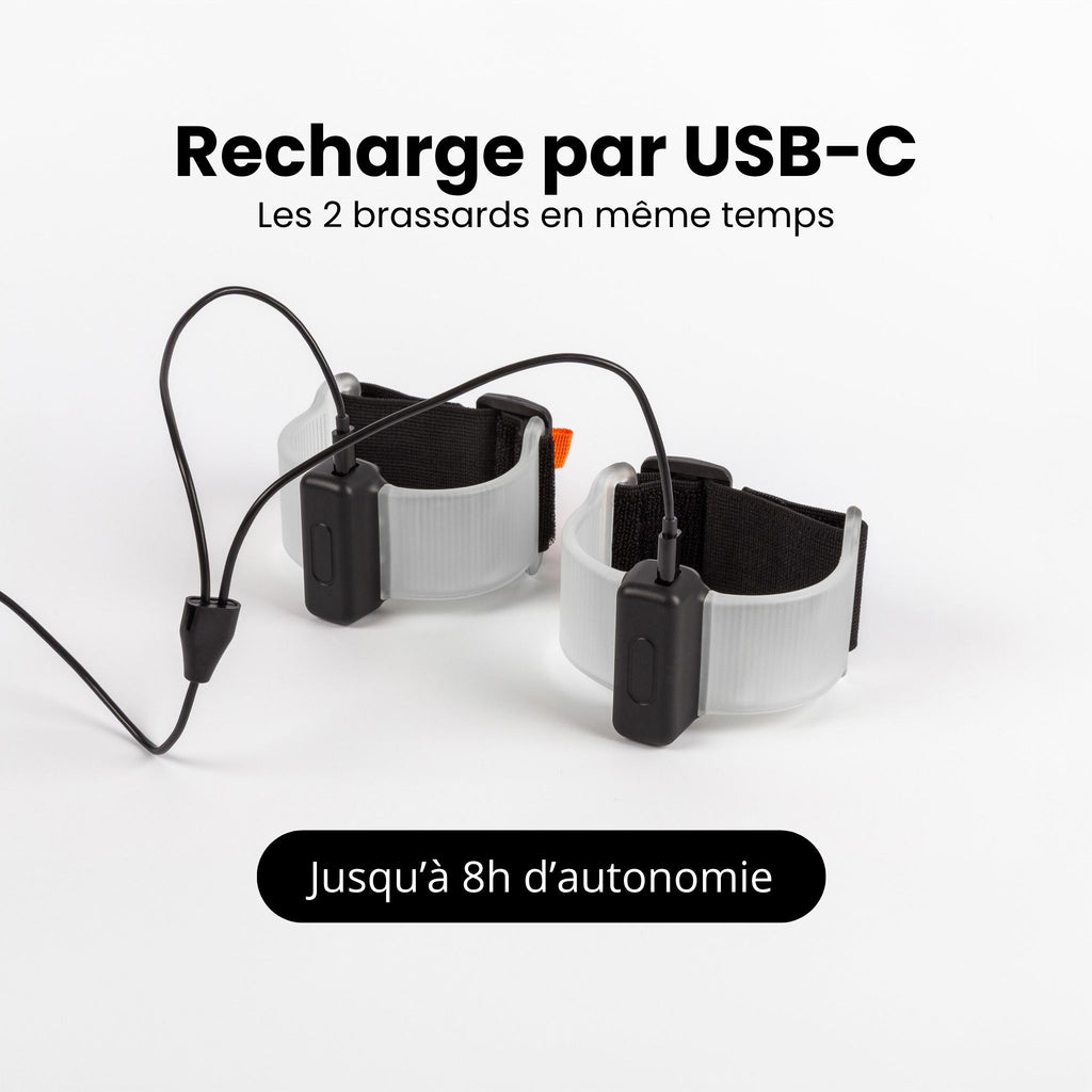 Brassards lumineux connectés
